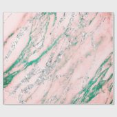 Papier Cadeau Marbre Tiffany Silver Gris Rose Pierre Pastel (Plat)