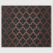 PAPIER CADEAU MARBRE TILE1 NOIR ET MÉTAL BALAYÉ PAR CUIVRE (Plat)