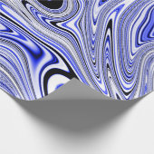 Papier Cadeau Marbre Tourbillonnant Bleu Tendance (Coin)