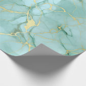 Papier Cadeau Marbre Turquoise (Coin)