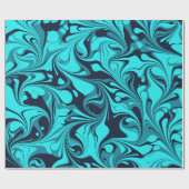 Papier Cadeau Marbre turquoise (Plat)