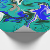 Papier Cadeau Marbre turquoise (Coin)