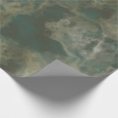 Papier Cadeau marbre vert abstrait (Coin)