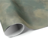 Papier Cadeau marbre vert abstrait (Coin rond)