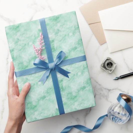 Papier Cadeau Marbre Vert Menthe (Cadeaux)