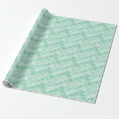 Papier Cadeau Marbre Vert Menthe (Déroulé)