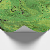 Papier Cadeau Marbre vert noir (Coin)