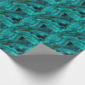 Papier Cadeau Marbre vert & Or : Texture luxueuse (Coin)