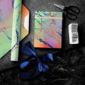 Papier Cadeau Marbre vif | Aquarelle couleur gras pastel