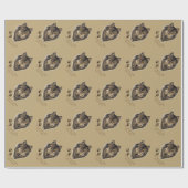 Papier Cadeau Marche avec Wolves Wolf Citation papier d'enrobage (Plat)