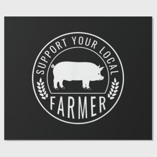 Papier Cadeau Marché des agriculteurs soutenez votre éleveur de