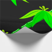 Papier Cadeau Marche en bambou vert avec Feuilles tropicaux