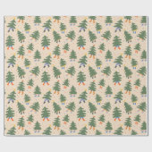 Papier Cadeau Marche Whimsical Motif des arbres de Noël (Plat)