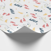 Papier Cadeau Marcher ensemble : Motif d'empreinte d'aventure (Coin)