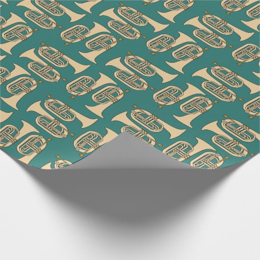 Papier Cadeau Marching Baritone Crosshatch (Coin)