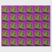 Papier Cadeau Mardi Gras Bateau de Fools (Plat)