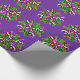 Papier Cadeau Mardi Gras Carnaval Bijou Étoile de ton