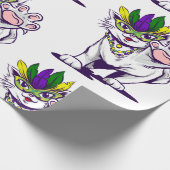 Papier Cadeau mardi gras cat funny kitten (Coin)