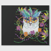 Papier Cadeau Mardi Gras Chat, Funny Mardi Gras (Plat)