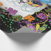 Papier Cadeau Mardi Gras Chat, Funny Mardi Gras (Coin)