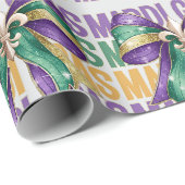 Papier Cadeau Mardi Gras Et Rubans (Coin rond)