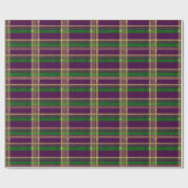 Papier Cadeau Mardi Gras Plaid (Plat)