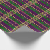 Papier Cadeau Mardi Gras Plaid (Coin)