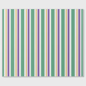 Papier Cadeau Mardi Gras Stripes (Plat)