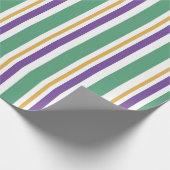 Papier Cadeau Mardi Gras Stripes (Coin)
