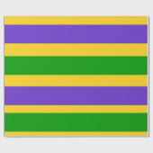 Papier Cadeau Mardi Gras Stripes (Plat)