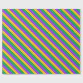 Papier Cadeau Mardi Gras Stripes Motif violet vert jaune (Plat)