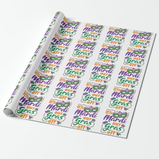 Papier Cadeau Mardi Notre Fête De Mardi Gras Drôle (Déroulé)