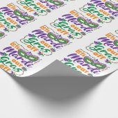 Papier Cadeau Mardi Notre Fête De Mardi Gras Drôle (Coin)