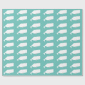Papier Cadeau Mare de baleine blanche (Plat)