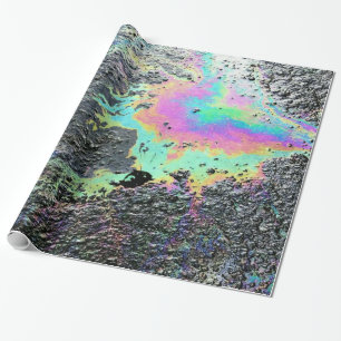 Papier Cadeau Marée de noir d'arc-en-ciel