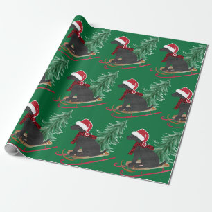 Papier Cadeau Marée noire de vacances Xmas