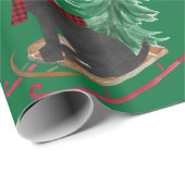 Papier Cadeau Marée noire de vacances Xmas (Coin rond)