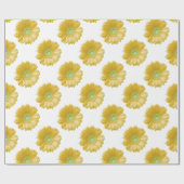 Papier Cadeau Marguerite jaune (Plat)