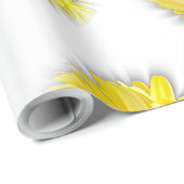 Papier Cadeau marguerite jaune (Coin rond)