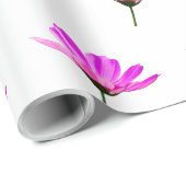 Papier Cadeau Marguerite rose (Coin rond)