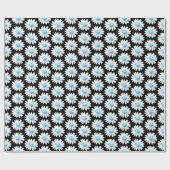 Papier Cadeau Marguerites à points bleus (Plat)