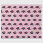 Papier Cadeau Marguerites En Basket Sur En vichy (Plat)