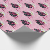 Papier Cadeau Marguerites En Basket Sur En vichy (Coin)