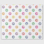 Papier Cadeau Marguerites En Pois (Plat)