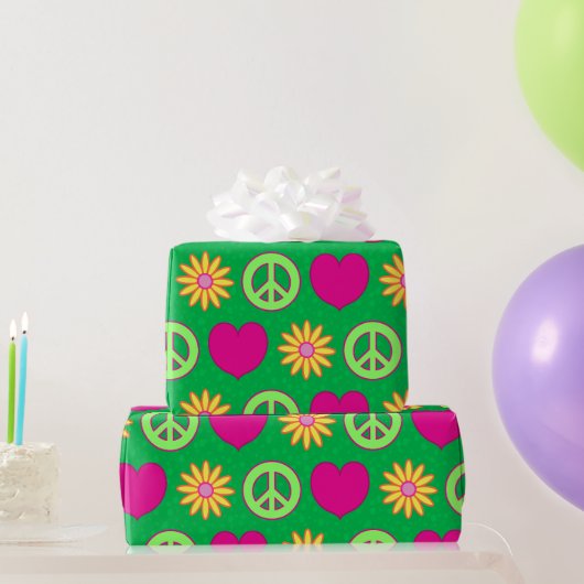 Papier Cadeau Marguerites Groovy (Cadeaux de fête)