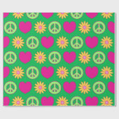 Papier Cadeau Marguerites Groovy (Plat)