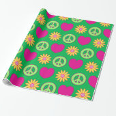 Papier Cadeau Marguerites Groovy (Déroulé)