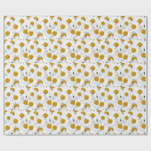 Papier Cadeau Marguerites jaunes et blanches (Plat)