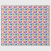 Papier Cadeau Marguerites Pastel (Plat)