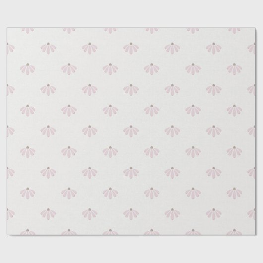 Papier Cadeau Marguerites roses (Plat)